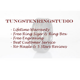 4mm German Glass Rose Gold Tungsten Ring 4mm 6mm 8mm