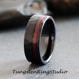 8mm Camoflage Silver Gray Tungsten Carbide Ring