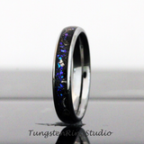 Meteorite Nebula Tungsten Ring 4 mm