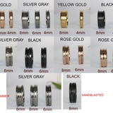 Gold Foil Leaf Meteorite Guitar String Tungsten Carbide Ring- Custom Order