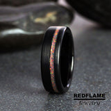 Black and White Tungsten Ring Set - Custom Order