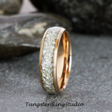 4mm German Glass Rose Gold Tungsten Ring 4mm 6mm 8mm