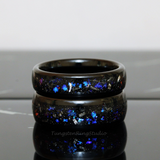 Meteorite Nebula Black Tungsten Ring 6mm