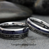 Meteorite Nebula Tungsten Ring 8mm