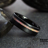 Black and White Tungsten Ring Set - Custom Order