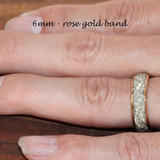 4mm German Glass Rose Gold Tungsten Ring 4mm 6mm 8mm