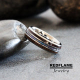 Coffee Bean Alexandrite Silver Gray Tungsten Carbide Rings - Custom Order