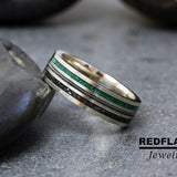 Solid 10K White Gold Ring Set Inlaid Tungsten Carbide Rings - Custom Order