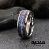 Silver Braid Alexandrite Silver Gray Tungsten Carbide Rings - Custom Order