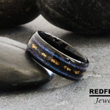 Moonstone Meteorite Rose Gold Tungsten Carbide Ring- Custom Order