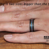 Alexandrite Crushed Hammered Tungsten Ring- Custom Order