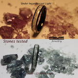 Silver Braid Alexandrite Silver Gray Tungsten Carbide Rings - Custom Order