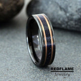 Nebula Bluestone  Universe Rose Gold Balck Tungsten Carbide Rings - Custom Order