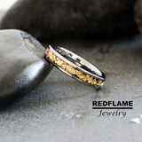 Gold Leaf Foil  Tungsten Carbide Rings - Custom Order