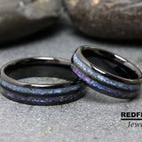 Blue Spinel Alexandrite Tungsten Carbide Rings - Custom Order