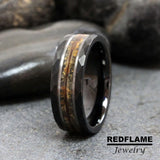 Your Sand Your Hair Black Tungsten Carbide Rings - Custom Order