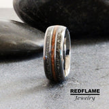 Your Sand Whiskey Barrel Silver Gray Tungsten Carbide Ring- Custom Order