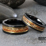 Your Own Sand Soil Black Tungsten  Carbide  Ring- Custom Order