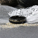 Your Sand and lace  black Tungsten Ring- Custom Order