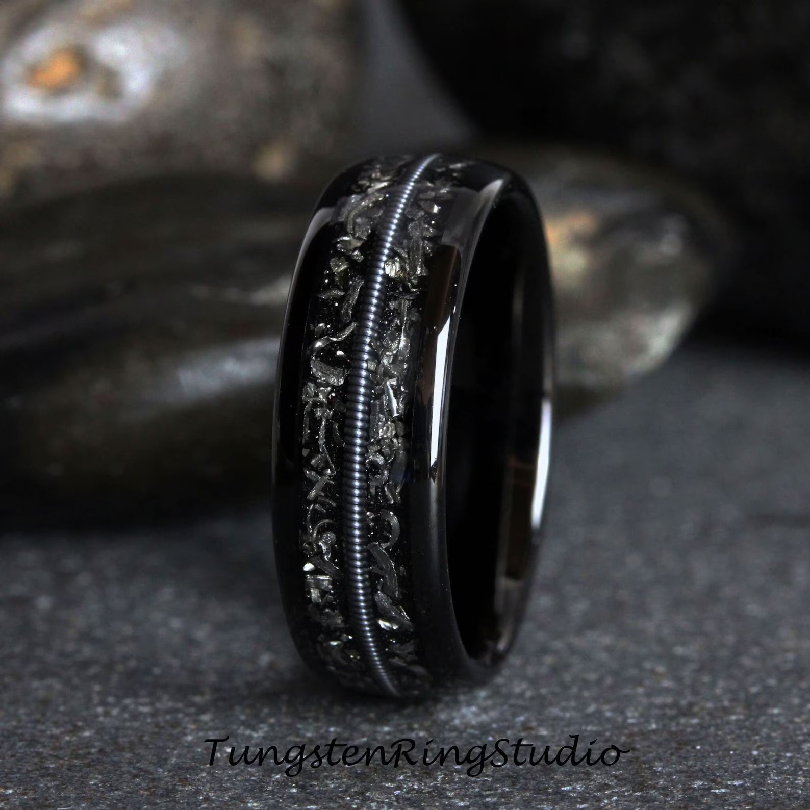 Real Meteorite - Guitar Ring