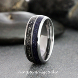 Meteorite Nebula Tungsten Ring 6mm 8mm