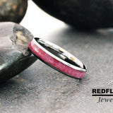 Ruby Crushed Tungsten Ring- Custom Order