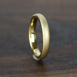 Yellow Gold Sandblasted Tungsten Carbide Ring 3 mm