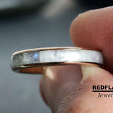 Rainbow Moonstone Matching Tungsten Set- Custom Order