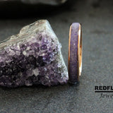 Amethyst Crushed Tungsten Ring- Custom Order