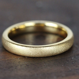 Yellow Gold Sandblasted Tungsten Carbide Ring 3 mm