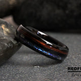 Rosewood And Alexandrite Tungsten Ring- Custom Order