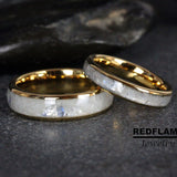 Moonstone Tungsten Ring Set- Custom Order