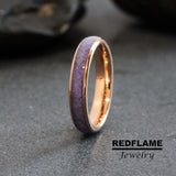 Amethyst Crushed Tungsten Ring- Custom Order