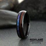 Rosewood And Alexandrite Tungsten Ring- Custom Order