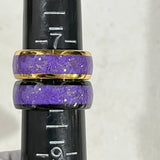 Amethyst Crushed Tungsten Ring- Custom Order