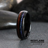 Rosewood And Alexandrite Tungsten Ring- Custom Order