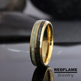 Peridot Meteorite Tungsten Ring- Custom Order