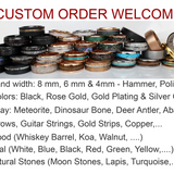 Dinosaur Bone Deer Antler Tungsten Ring- Custom Order