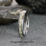 German Glass Tungsten Ring Set