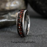 Meteorite Dinosaur Bone Tungsten Carbide Ring