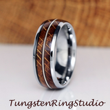 Whiskey Barrel White Guitar String Tungsten Carbide Ring