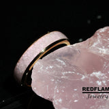 Rose Quartz Tungsten Ring- Custom Order