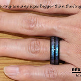 Double Inlay Alexandrite Crushed Tungsten Ring- Custom Order