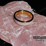 Rose Quartz Tungsten Ring- Custom Order