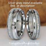 Meteorite Deer Antler Tungsten Ring