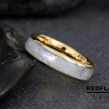 Rainbow Moonstone Gold Tungsten Ring- Custom Order