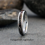 Meteorite Dinosaur Bone Tungsten Carbide Ring