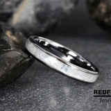 Rainbow Moonstone Tungsten Ring- Custom Order