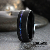 Alexandrite Crushed Sandblasted Tungsten Ring- Custom Order