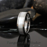 Mother of Pearl Tungsten Ring Set